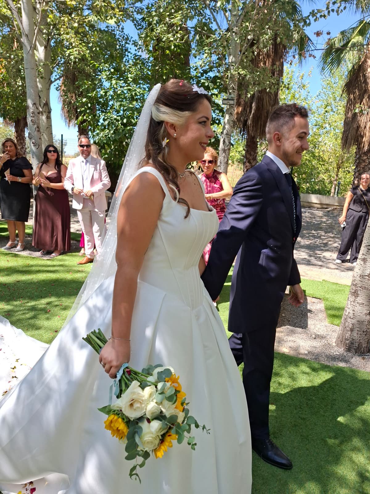 Encarni y Javi el día de su boda